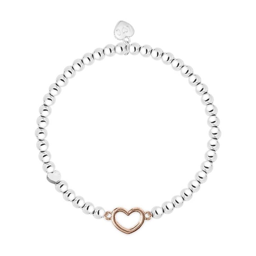 Life Charms Just Because Goodbye Stretch Bracelet Silver Gold 17.5cm