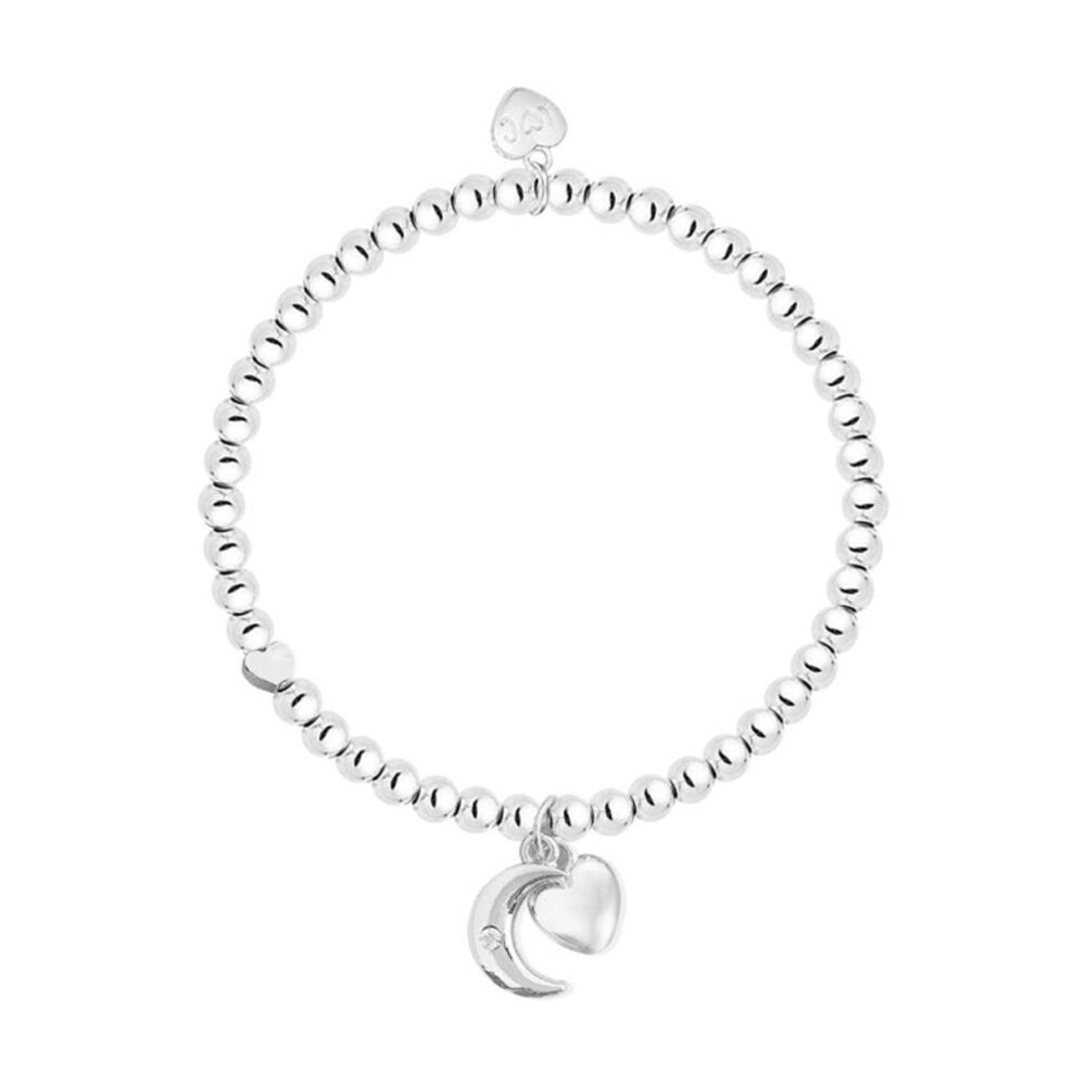 Life Charms Just Because Love You Stretch Bracelet Silver 17.5cm