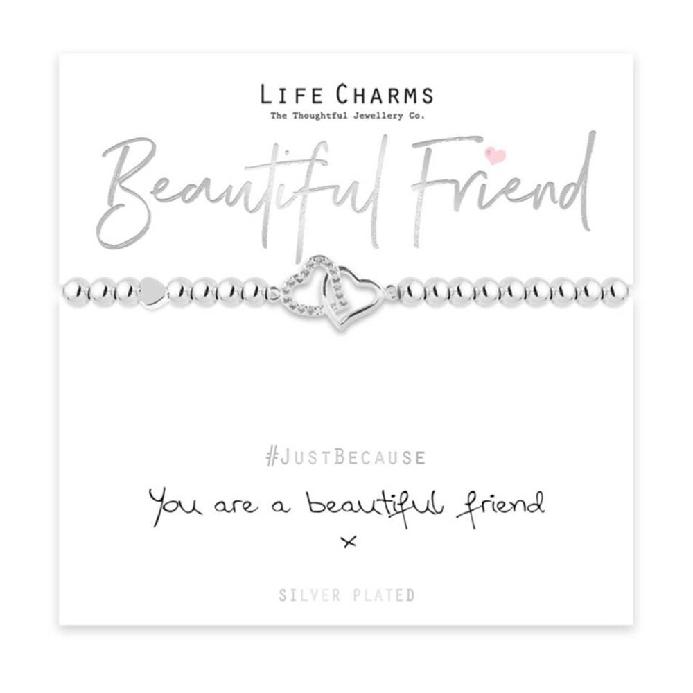 Life Charms Just Because Beautiful Friend Bracelet Silver 17.5cm