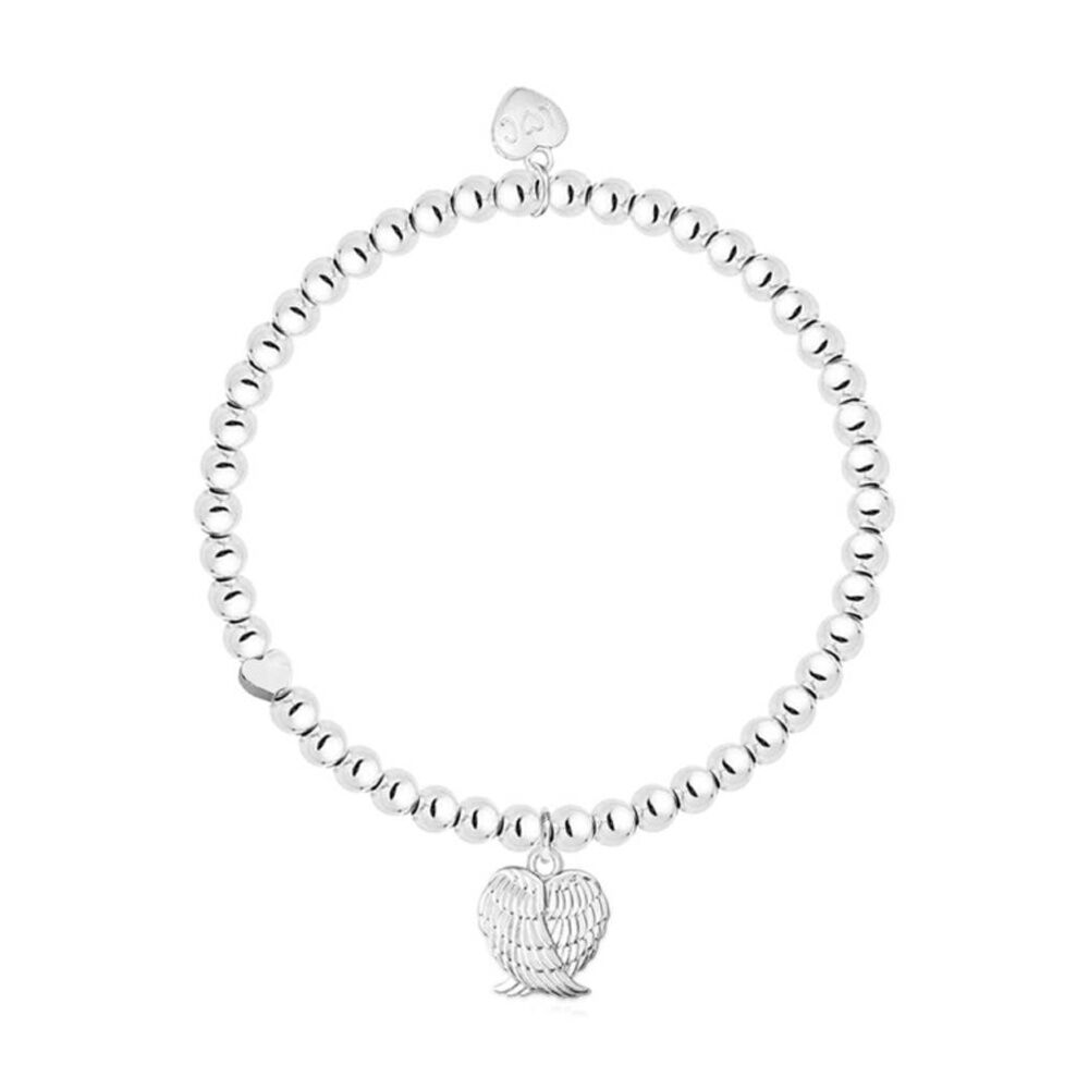 Life Charms Just Because Be Brave Bracelet Stretch Silver 17.5cm