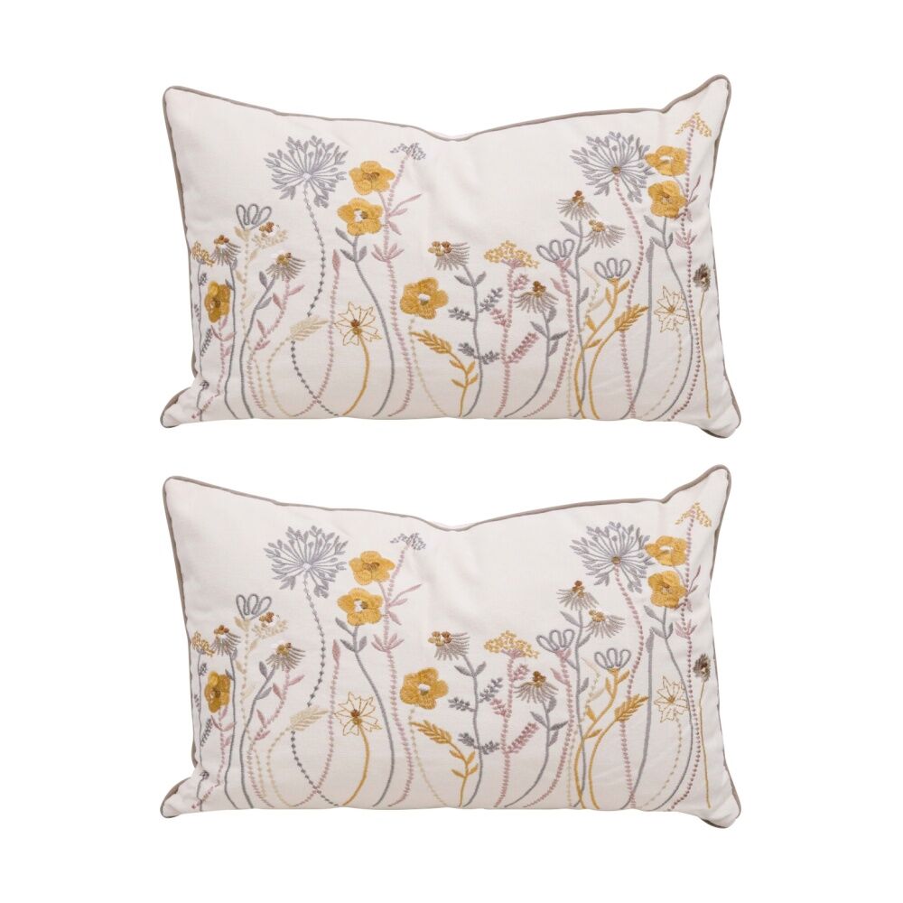 2PK LVD Delicate Blossoms Decorative Home/Living Decor Cushion 45x30x9cm