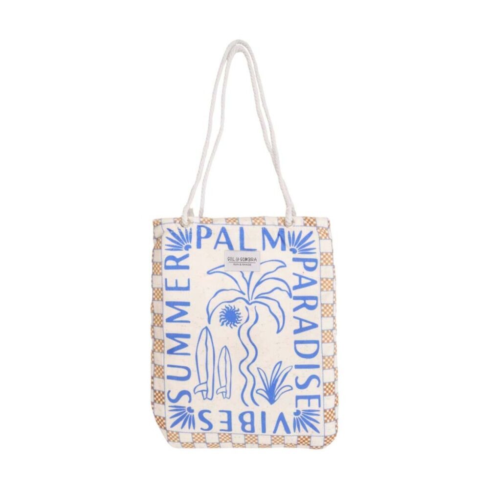 2PK LVD 2-in-1 Palm Paradise Summer Vibes Microfibre Beach Towel & Bag 90x180cm