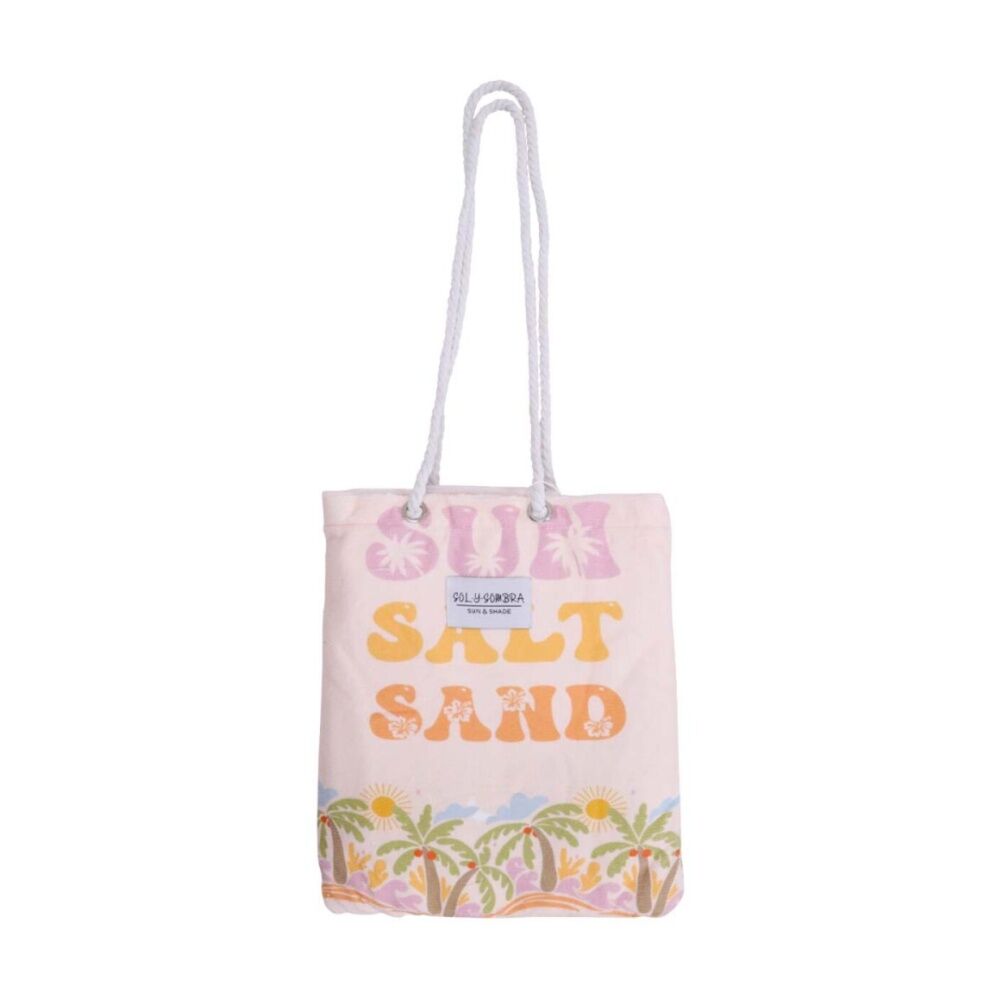 LVD 2-in-1 Surf Salt Sand Pink Kids Microfibre Towel & Tote Bag 70x140cm