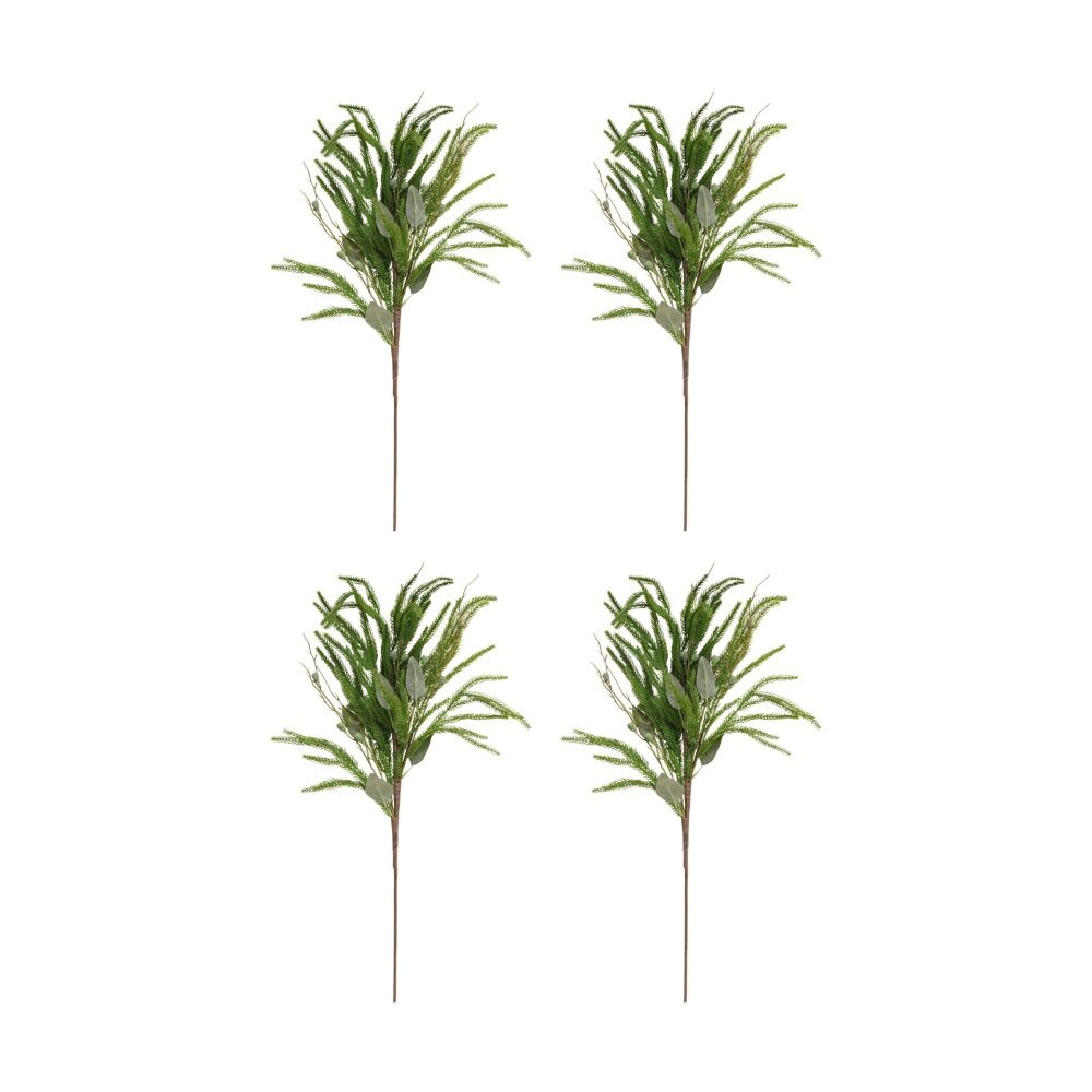 4PK LVD Artificial Pine & Eucalyptus Stem/Branch Home Decor 80cm Green/Brown