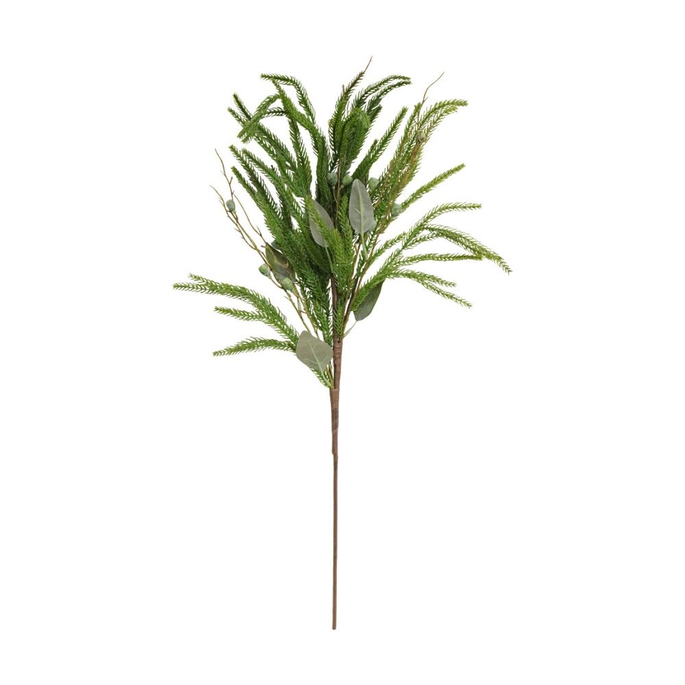 4PK LVD Artificial Pine & Eucalyptus Stem/Branch Home Decor 80cm Green/Brown