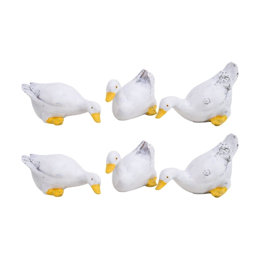 2x 3pc LVD Rustic Ducks Decorative Resin Ornament Indoor/Outdoor Decor 10x6cm