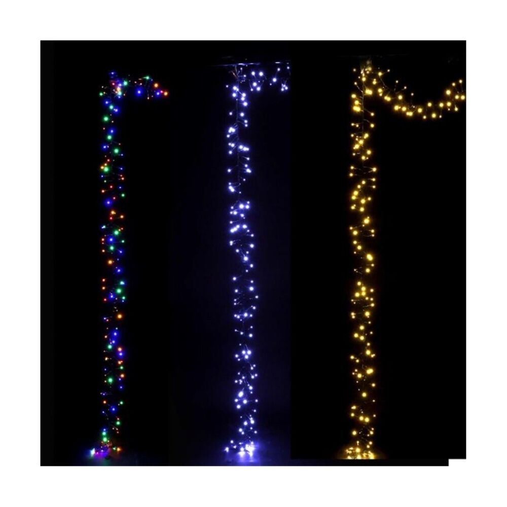 2x 200pc Home Brite Battery Operated LED Cluster String Lights Assorted