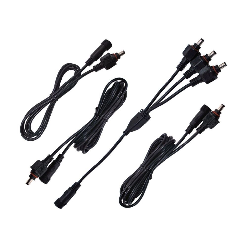 4pc Hulk Single Colour Extension Cable Kit 3-Way Splitter Set