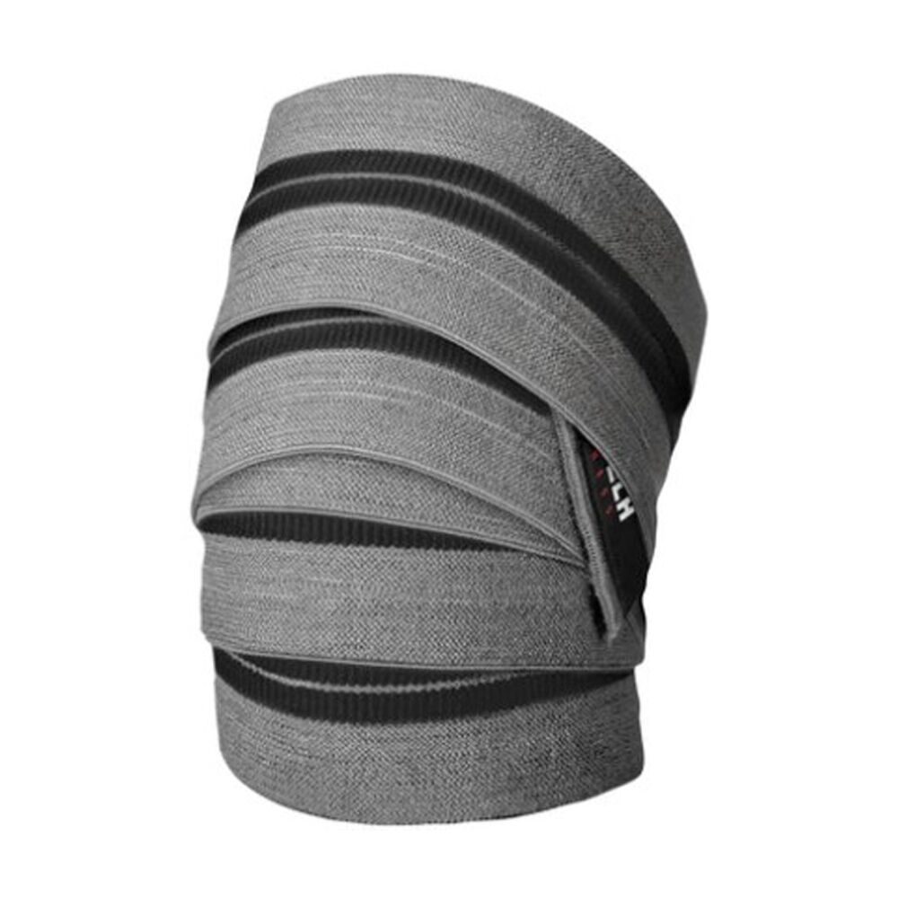 2pc Lift-Tech Compression Knee Wrap Tension Support Strap Grey 78in
