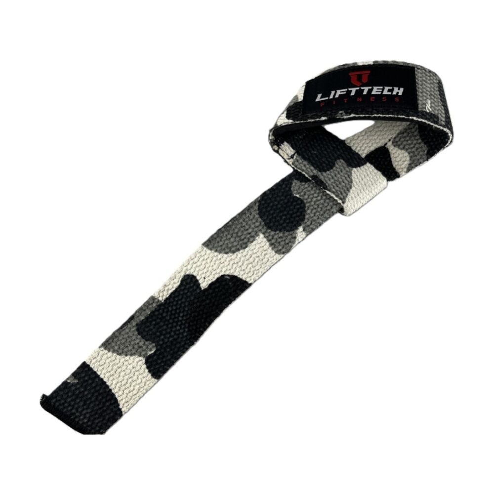 2x 2pc Lift-Tech Neo-Tech Padded Cotton Wrist Support Lifting Straps Camo 21.5in