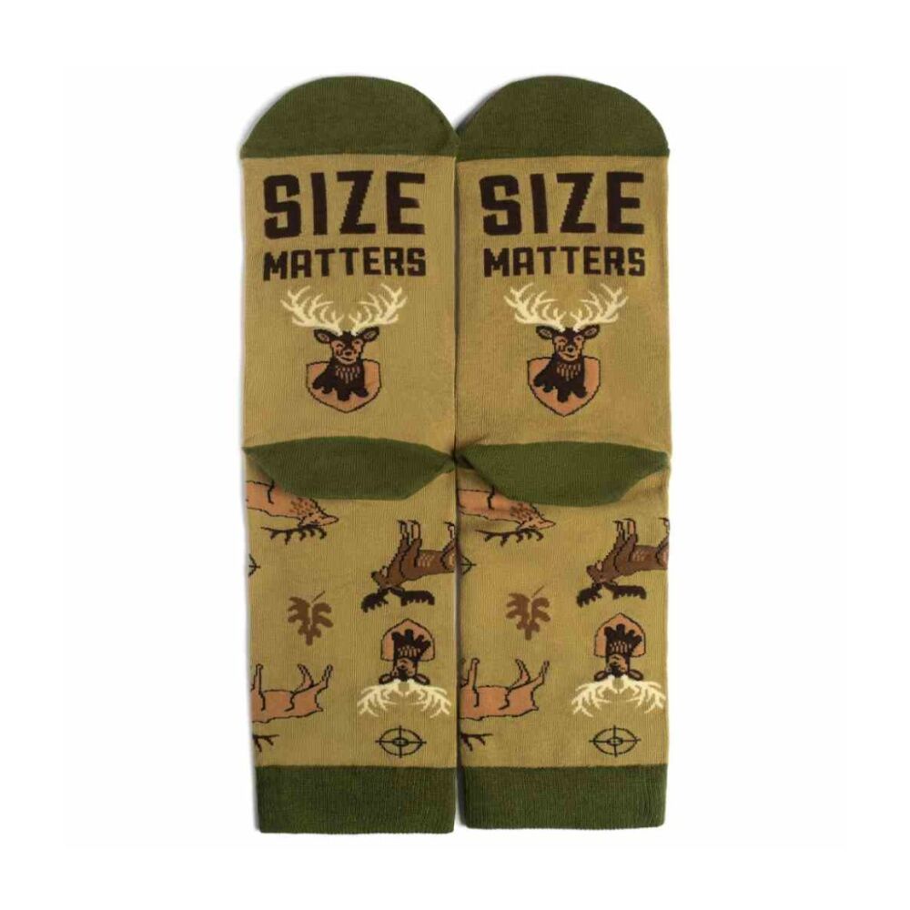 Lavley Socks Size Matters Hunting Crew Socks Combed Cotton One-Size