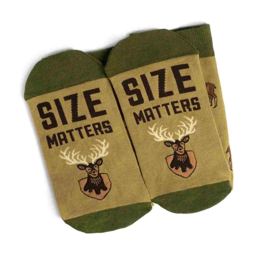 Lavley Socks Size Matters Hunting Crew Socks Combed Cotton One-Size