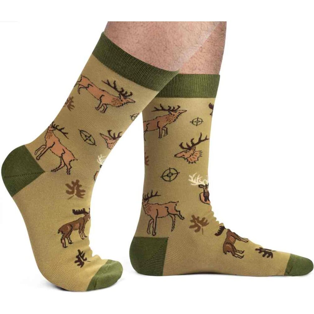 Lavley Socks Size Matters Hunting Crew Socks Combed Cotton One-Size