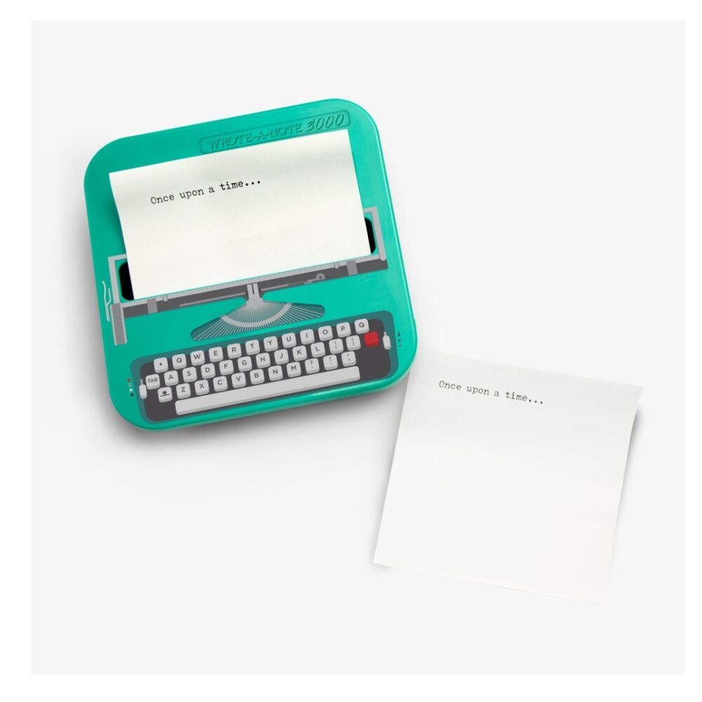 4x Mustard Wrote-A-Note 2000 Mini Typewriter Sticky Note Dispenser Multicolour