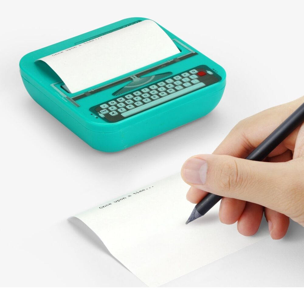 4x Mustard Wrote-A-Note 2000 Mini Typewriter Sticky Note Dispenser Multicolour