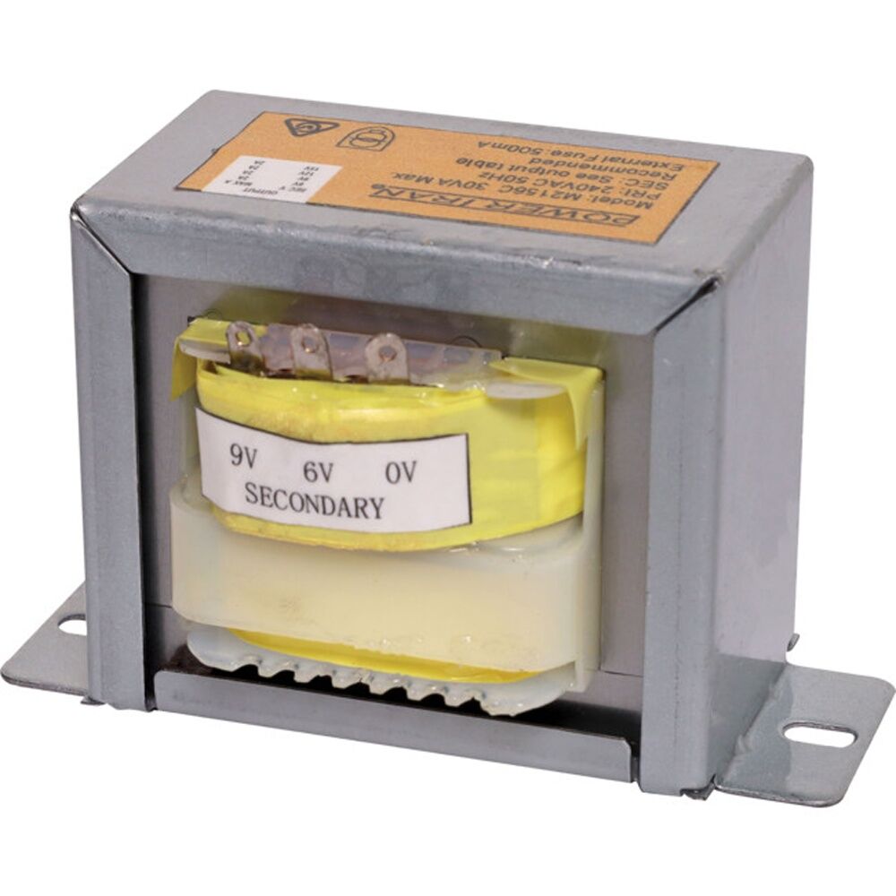 Powertran 6.3V-15V 2A Mains Transformer 30Va Multiple Tapped Voltages