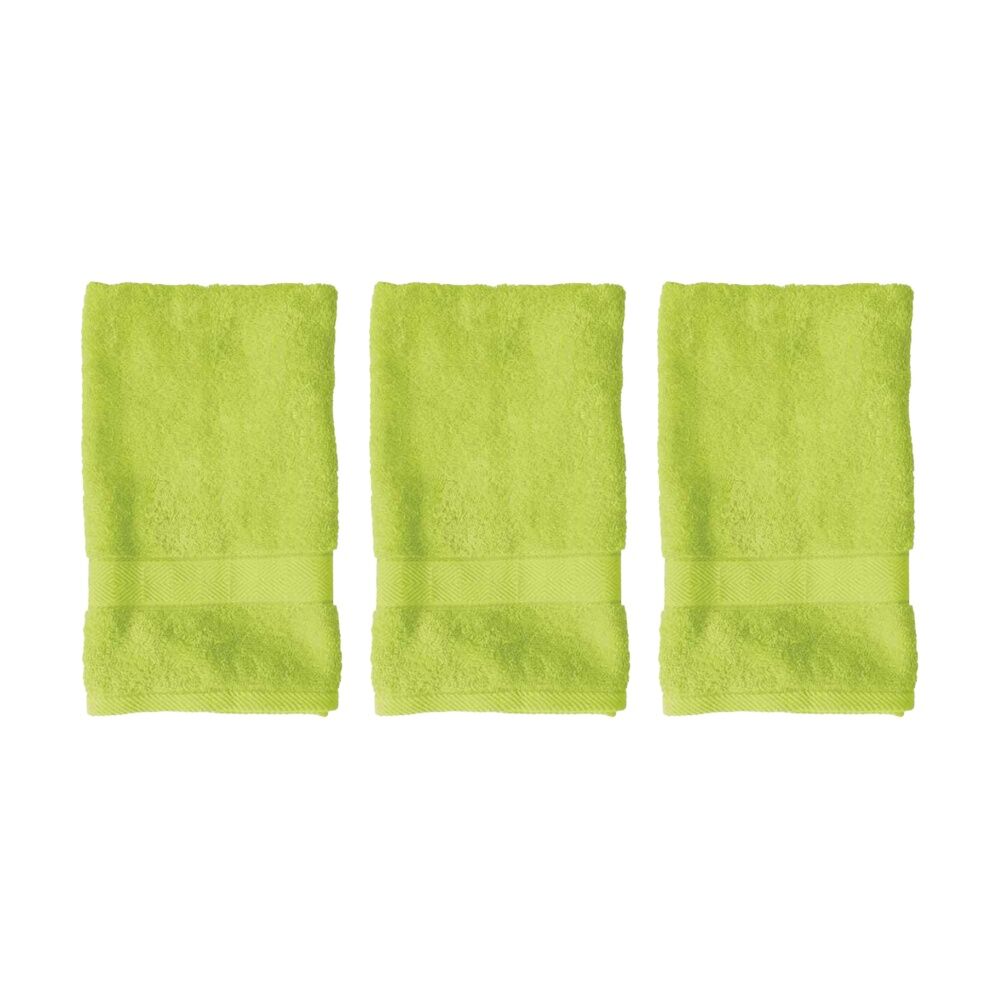 3PK Regal Soft Cotton Absorbent Bath Towel Bathroom Accessory 68x137cm Lime