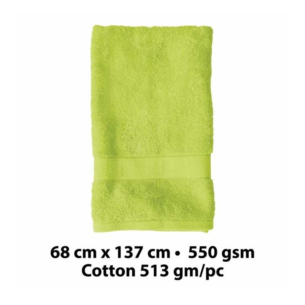 6PK Regal Soft Cotton Absorbent Bath Towel Bathroom Accessory 68x137cm Lime
