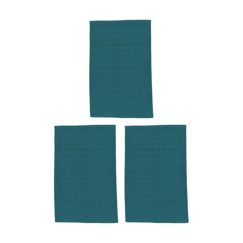 3PK Regal Non Slip Bath Mat Bathroom Floor Accessory Home Decor Teal