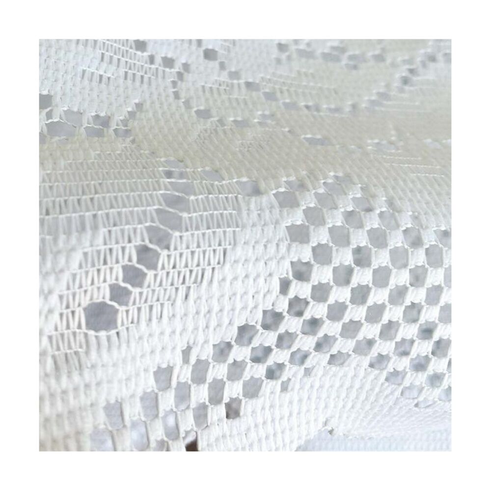 Divine Living Deluxe Lace Decorative Floral Design Tablecloth 150x230cm White