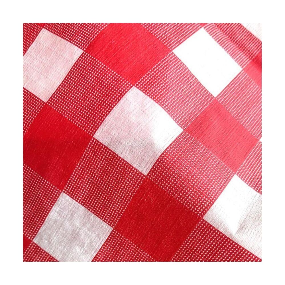 6PK Braz Vinyl Flannelback Checkered Tablecloth 132x178cm Assorted