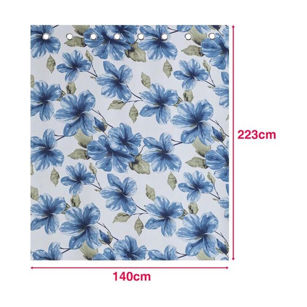 Braz Printed Room Darkening Hanging Curtain Home Decor 140x223cm Blue Foral