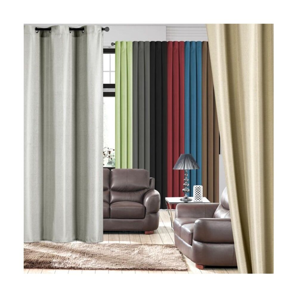 4PK Braz Blockout Room Hanging Curtain Home Decor 137x213cm Oregon Silver