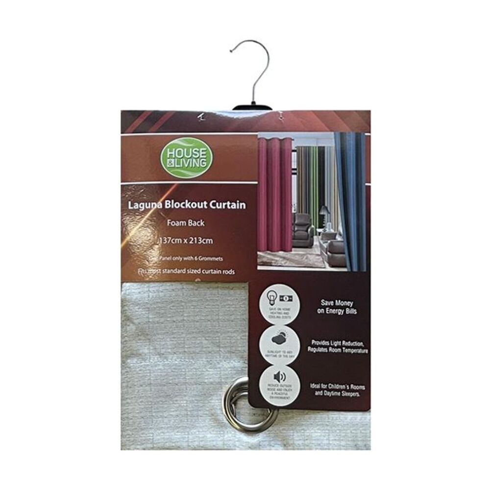 4PK Braz Blockout Room Hanging Curtain Home Decor 137x213cm Laguna Silver