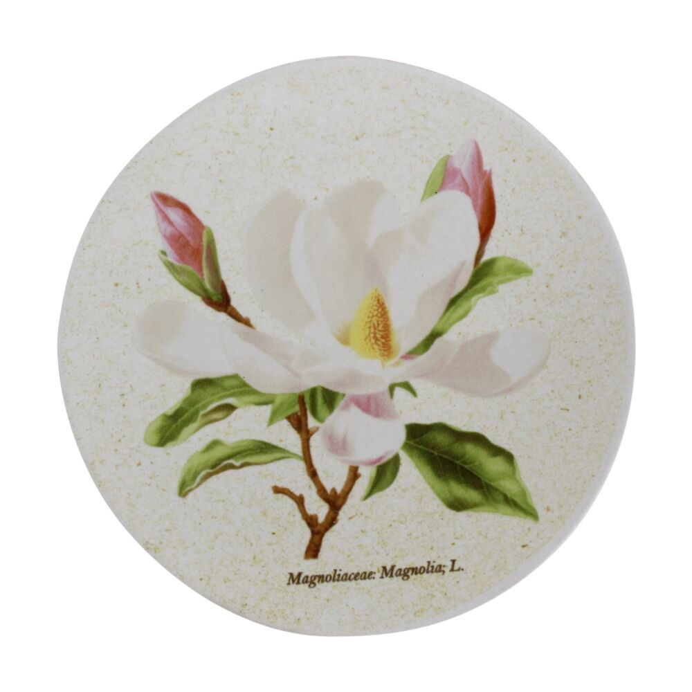 4PK LVD Magnolia Flower Ceramic Kitchen Trinket Tray Gift Dish 10cm