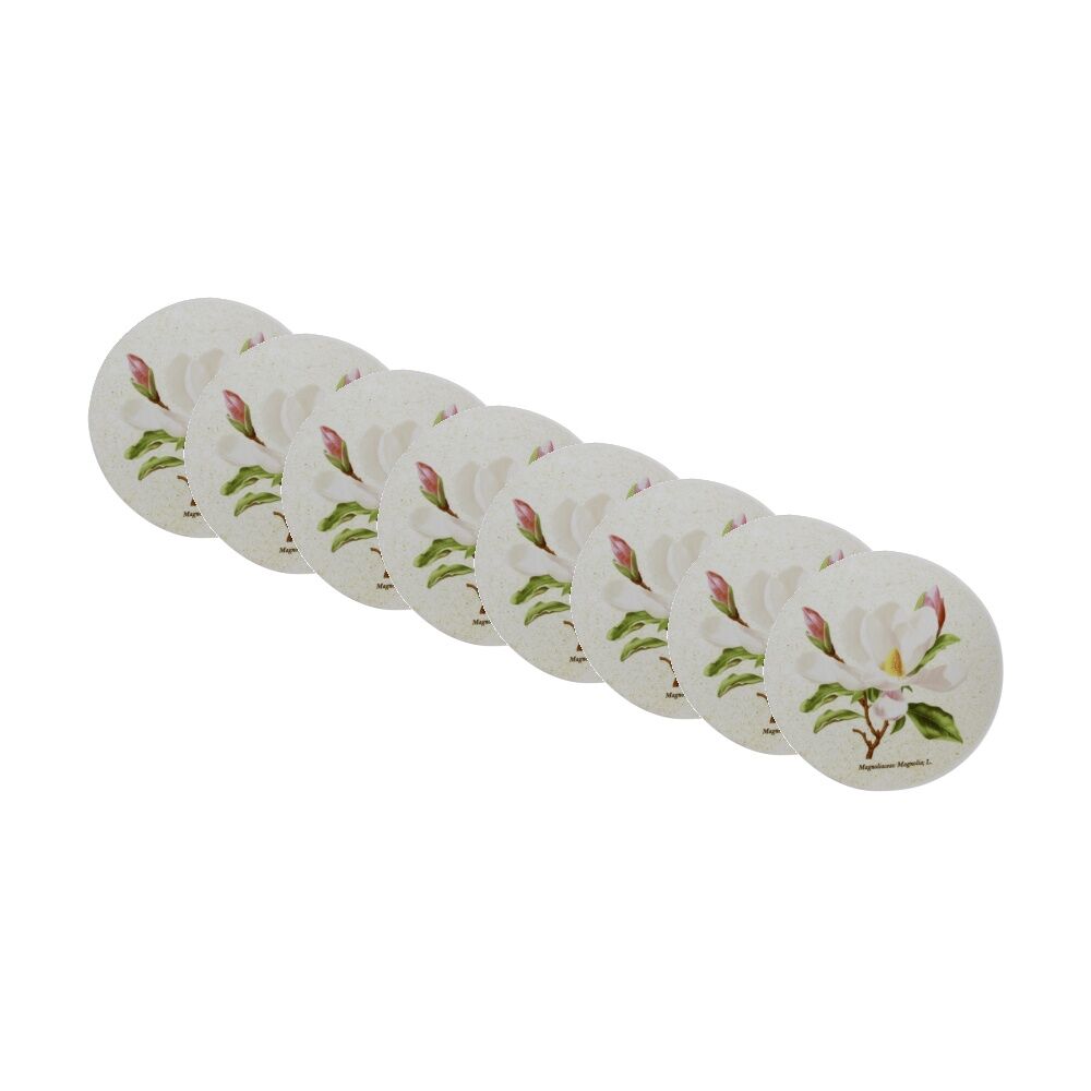 8PK LVD Magnolia Flower Ceramic Kitchen Trinket Tray Gift Dish 10cm