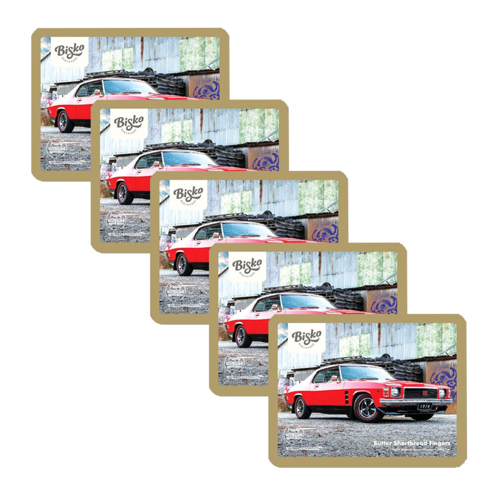 5PK Bisko Butter Shortbread Fingers Gift Tin Vintage Car Design 300g