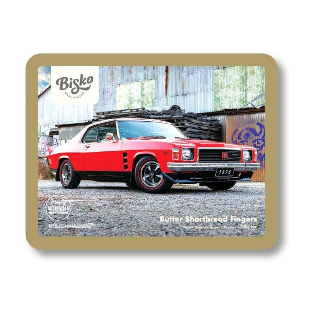 5PK Bisko Butter Shortbread Fingers Gift Tin Vintage Car Design 300g