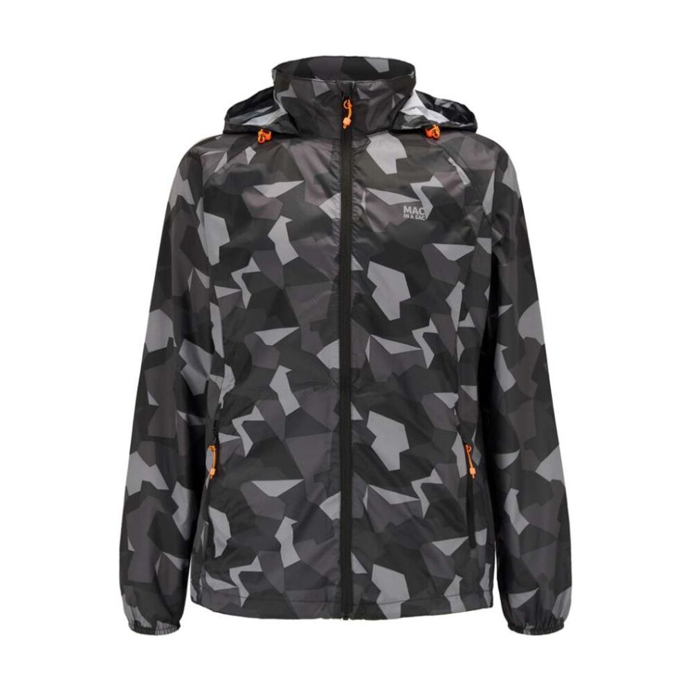Mac In A Sac Edition 2 Packable Jacket Waterproof Breathable Black Camo