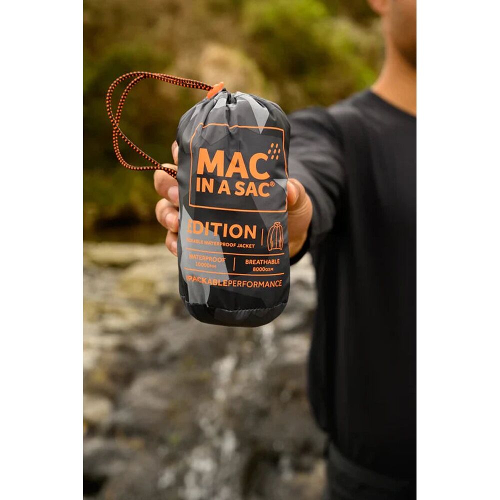 Mac In A Sac Edition 2 Packable Jacket Waterproof Breathable Black Camo