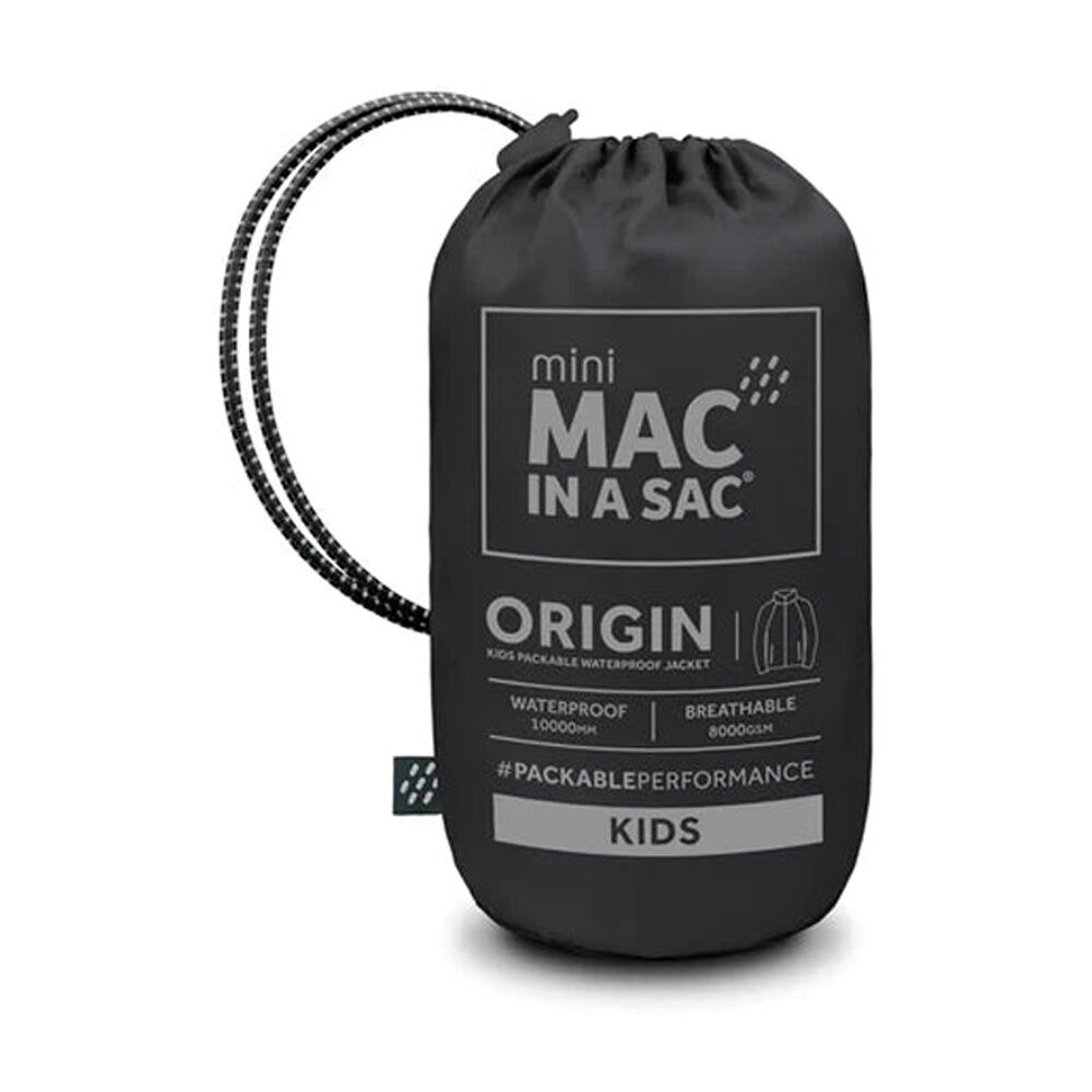 Mac In A Sac Kids Mini Origin Packable Jacket Waterproof Black