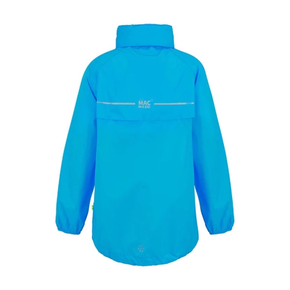 Mac In A Sac Kids Mini Neon 2 Packable Jacket Waterproof Blue