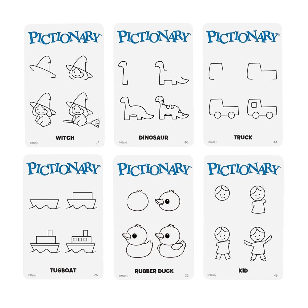 All Brands Toys Pictionary Family/Kids Quick Sketches Classic Board Game 8y+