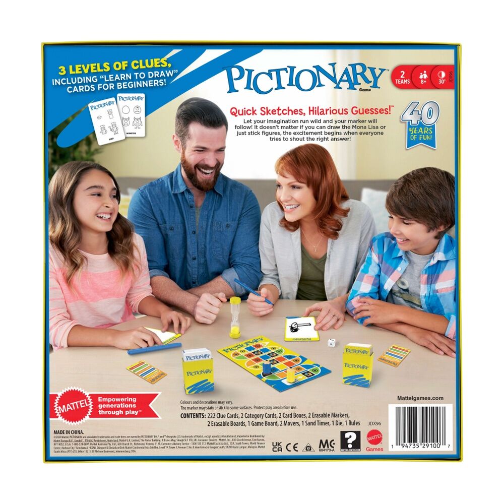All Brands Toys Pictionary Family/Kids Quick Sketches Classic Board Game 8y+