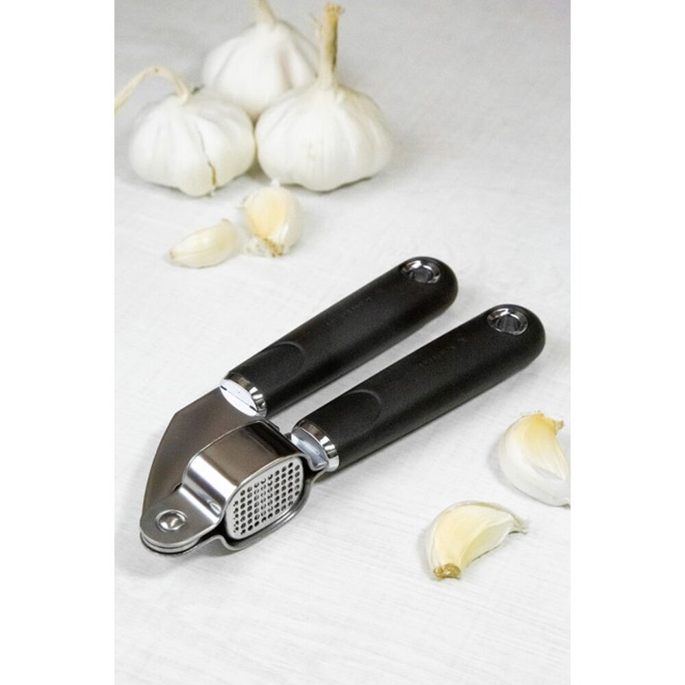 2PK MasterCraft Soft Grip Stainless Steel Garlic Press Comfortable Kitchen Tool