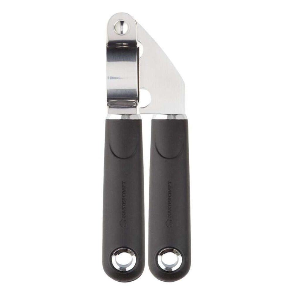 MasterCraft Soft Grip Stainless Steel Garlic Press Comfortable Kitchen Tool