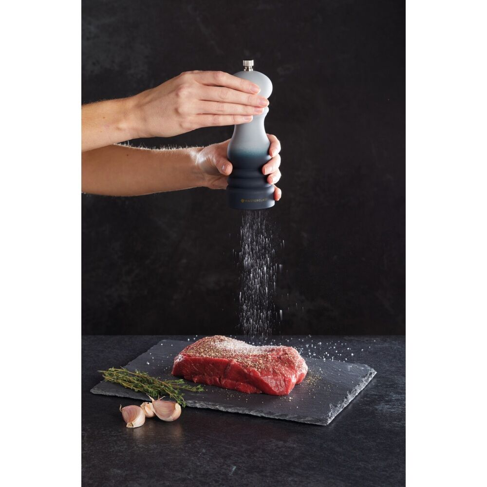4PK MasterClass Refillable Ceramic Grinder Grey Ombre Salt & Pepper Mill 17cm