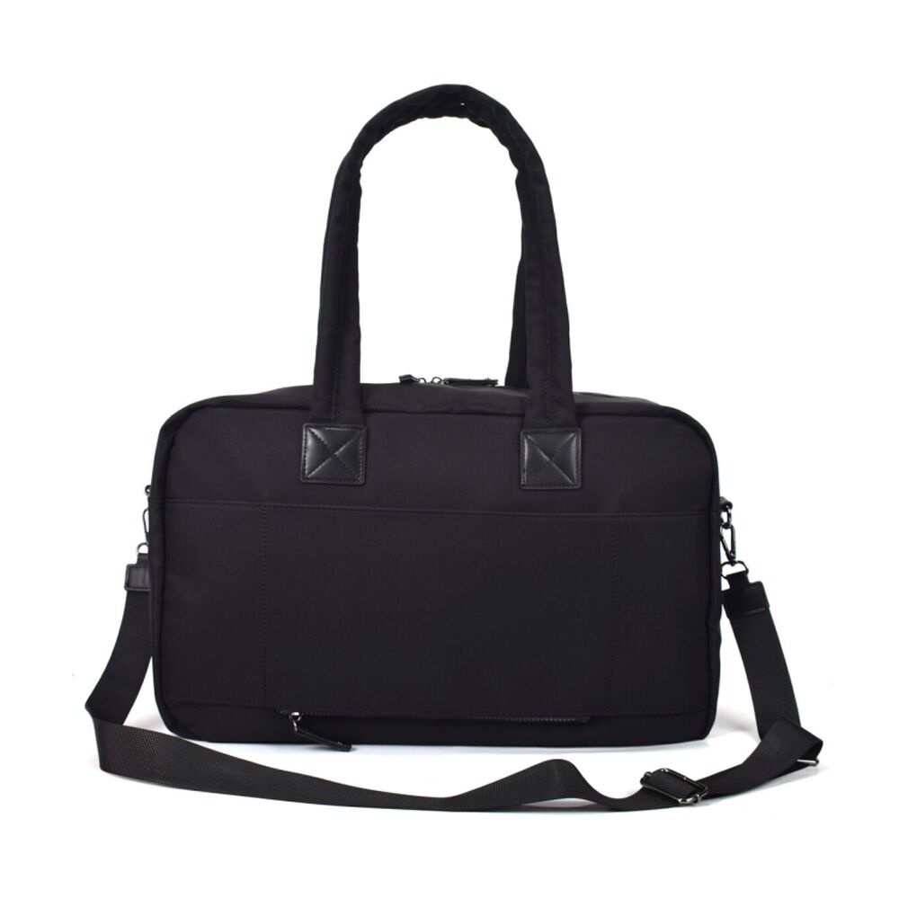 Tosca Women's Lightweight Nylon Metro Split Tote Travel Bag Black