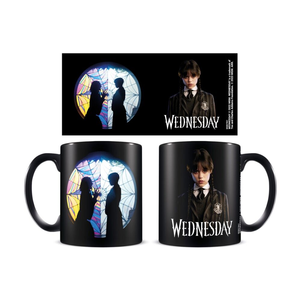 3PK Wednesday Addams Friendship Ceramic Coffee Drinking Mug Black