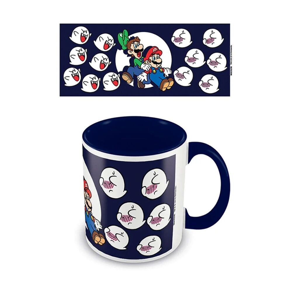 3PK Gaming Super Mario Boos Ceramic Coffee Drinking Mug Multicoloured