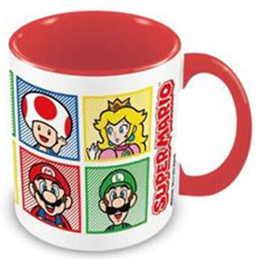 6PK Gaming Super Mario Red Ceramic Coffee Drinking Mug Multicoloured