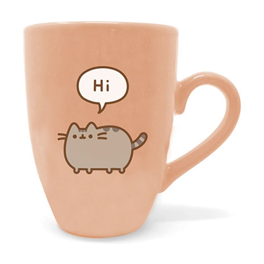 6PK Pusheen Cat Hi Latte Ceramic Hot & Cold Coffee Drinking Mug Pink
