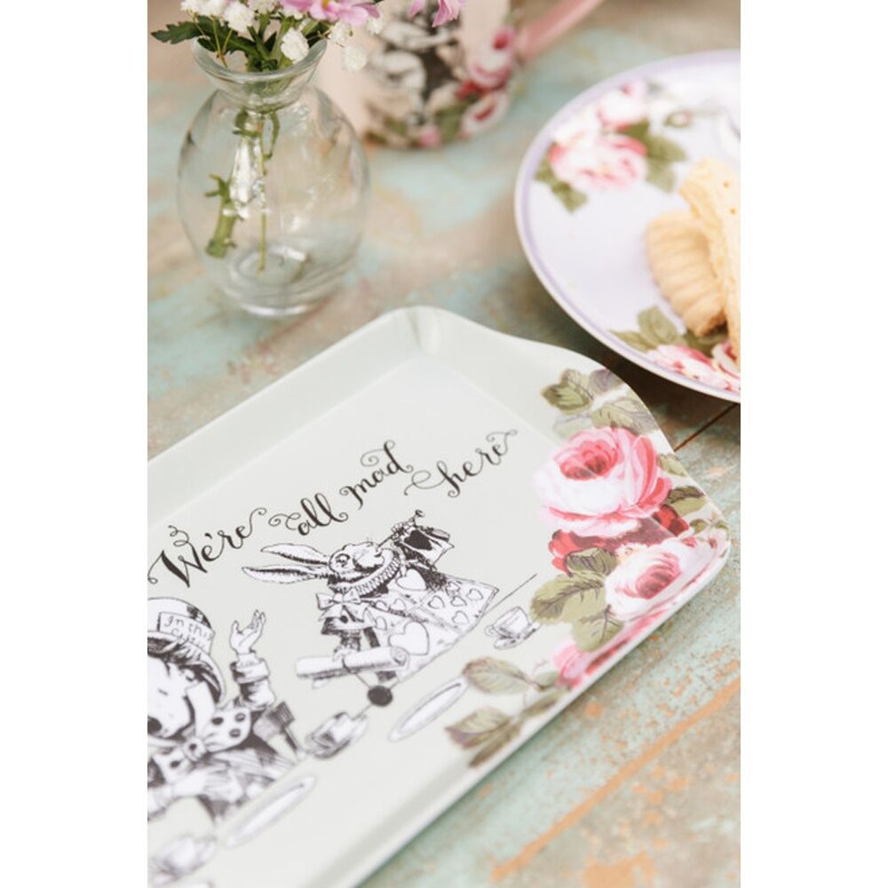 6PK Mikasa V&A Alice In Wonderland Melamine Sandwich Tray 30.5x15cm