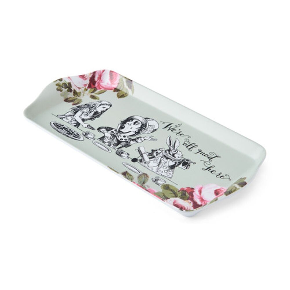 6PK Mikasa V&A Alice In Wonderland Melamine Sandwich Tray 30.5x15cm