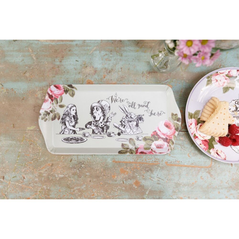 6PK Mikasa V&A Alice In Wonderland Melamine Sandwich Tray 30.5x15cm