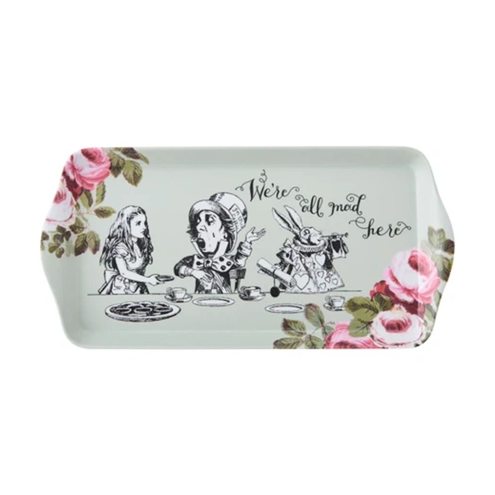 6PK Mikasa V&A Alice In Wonderland Melamine Sandwich Tray 30.5x15cm